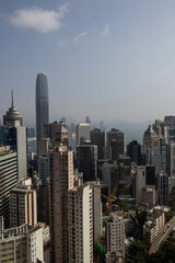 amazing hong kong skyline from a high vantage point