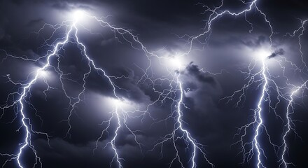 Powerful Lightning Storm.