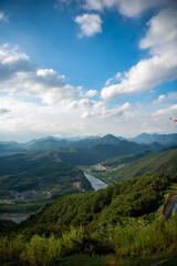 Naklejka premium 단양의 아름다운 여름날