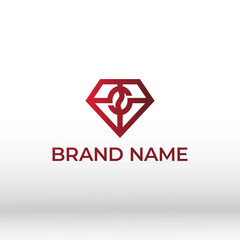 diamond coffee minimalist logo vector
