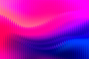 Blurred abstract blue and pink waves background, gradient fractal glass texture