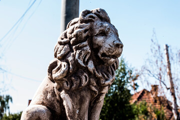 lion statue in the park