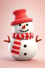 Fototapeta premium Snowman winter representation celebration.