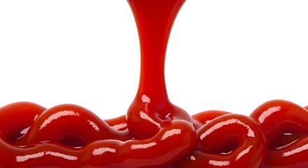 tomato ketchup isolated white background