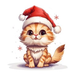 Cat character christmas time animal cartoon mammal.