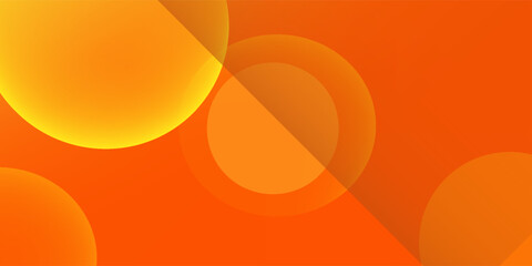 Abstract orange background with circles. Vector illustration