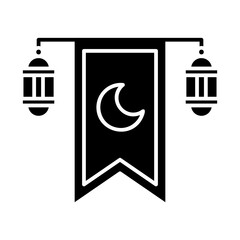 Eid banner with crescent