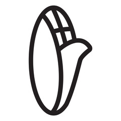 corn icon in black outline style