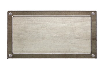 wooden shield with metal border