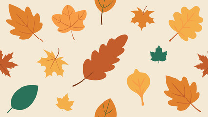 Vibrant autumn leaves fall foliage design