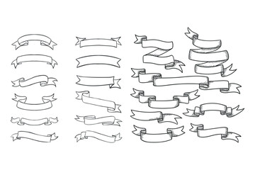 Ribbon banner set. Ribbons collection. ribbons. Vector ribbon. Vintage ribbons