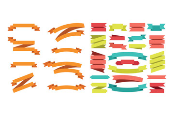 Ribbon banner set. Ribbons collection. ribbons. Vector ribbon. Vintage ribbons