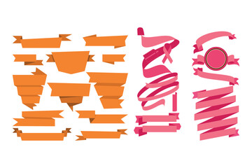 Ribbon banner set. Ribbons collection. ribbons. Vector ribbon. Vintage ribbons