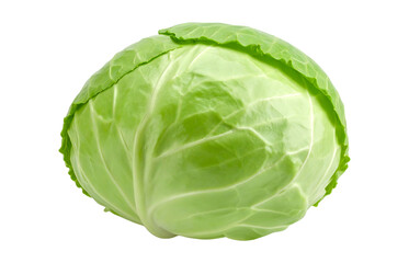 Fototapeta premium Fresh green cabbage head isolated on black background
