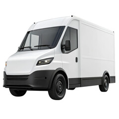 Modern delivery van isolated on transparent background for commercial transportation