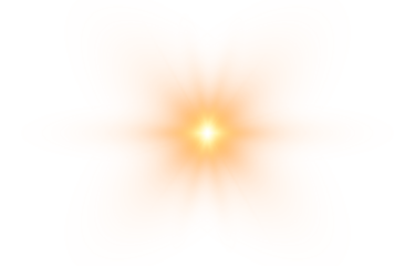 Bright sun PNG. Sun rays from a sunrise. Light effect.