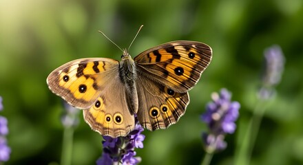 Obraz premium Butterfly on Lavender Flower.