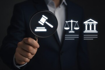 Legal advice business concept. Law and justice policy regulation on virtual screen. business rules, business legal advice, Labor law, Lawyer, Attorney at law.