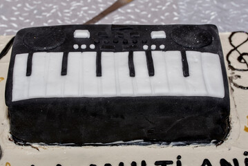 old fashioned piano keys