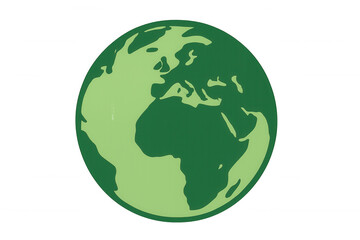 Obraz premium Green earth globe representing ecology, environment, sustainability, and global protection on transparent background