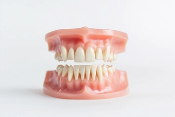 Obraz premium Dental implant positioned securely in the jaw surrounded by natural teeth demonstrating effective oral restoration