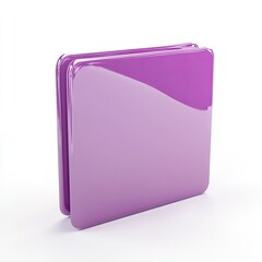 3D rendered, glossy, magenta folder