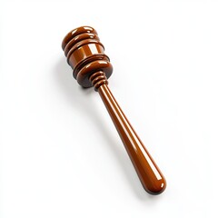 Wooden gavel, light brown, polished
