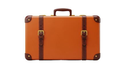 Isolated vintage luggage suitcase for travel, transportation of personal belongings, carry on