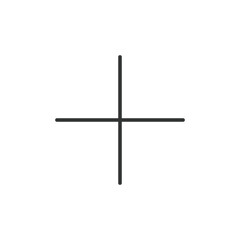 Plus Icon. Minimal Line Add and Create Symbol.