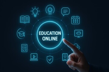 Fototapeta premium Illustrative view of a glowing 