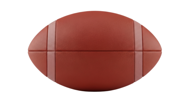 Isolated American Football on Seamless Surface, Team Sport Equipment for Training and Game