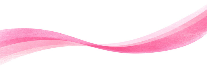 ピンク色の水彩で描かれた波のグラフィック背景