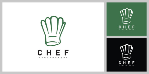 Fototapeta premium Chef Hat Symbol – Culinary, Food and Restaurant Logo Design Vector 