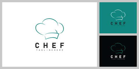 Chef Hat Symbol – Culinary, Food and Restaurant Logo Design Vector
