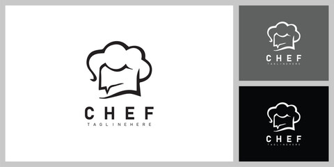 Chef Hat Symbol – Culinary, Food and Restaurant Logo Design Vector
