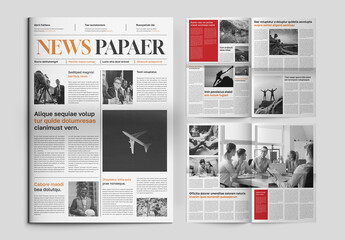 Modern Newspaper Magazine Layout for Newsprint Publishing