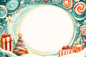 Celebrate the holidays with this festive postcard design