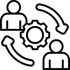 Organizational Change line icon