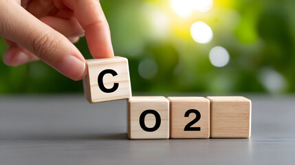 Close-up of a hand arranging wooden blocks to form the date 2022 on a minimalist desk or workspace