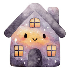 High-quality Halloween PNG clipart set featuring cute and spooky designs such as ghosts, pumpkins, witches, cats, bats, and haunted elements. Each illustration is hand-drawn in a playful watercolor an