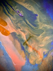 An abstract artwork with fluid color blends, this image evokes a sense of ethereal beauty and mesmerizing movement, a visual representation of the convergence of art and nature.