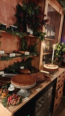 A traditional Julbord Christmas buffet spread of various dishes in Sweden