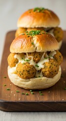Delicious Fried Ball Sandwiches.