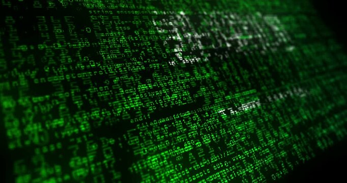 Saudi Arabia flag waving secure code. Saudi Arabian blowing banner cyber security attack and hack concept animation.