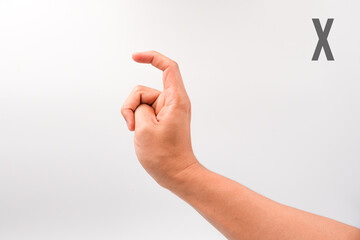 American Sign Language (ASL) alphabet and numbers chart using human hand gestures on white background.