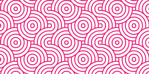 Obraz premium Overlapping overlap fabric floral ornament fashion abstract pattern creative textile design. seamless pink diamond geometric wave abstract circle wave line design. 