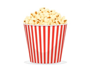 Popcorn in striped container