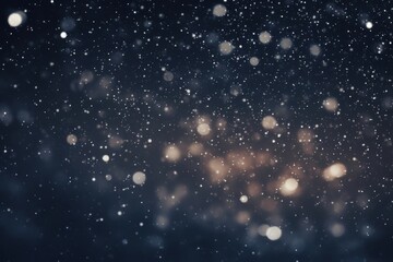 Obraz premium Bokeh snowfall backgrounds astronomy abstract.