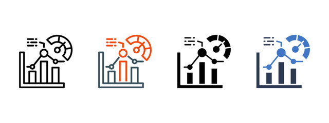 Optimal Performance multiple icon style vector illustration