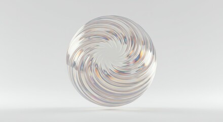 Obraz premium Swirling sphere with transparent background